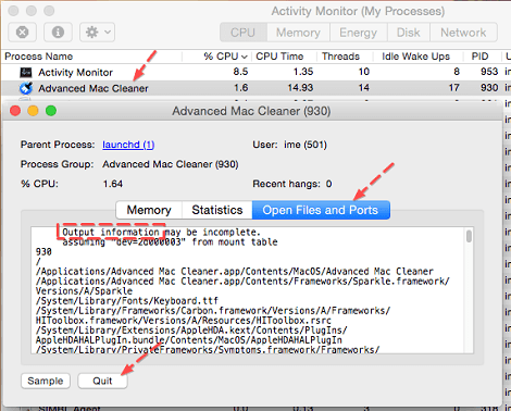 activity monitor advanced cleaner
